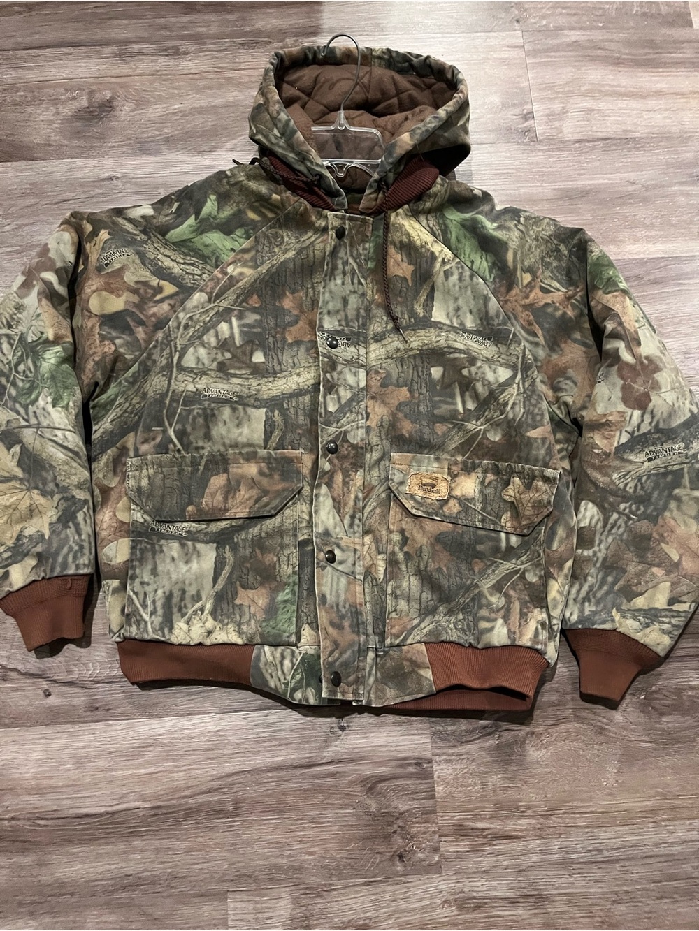 Men's Performance Camo Hooded Insulated Jacket - Brown/Green Camo